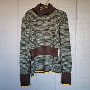 Margaret O'Leary Turtleneck 100% Merino Wool Sweater. Size L